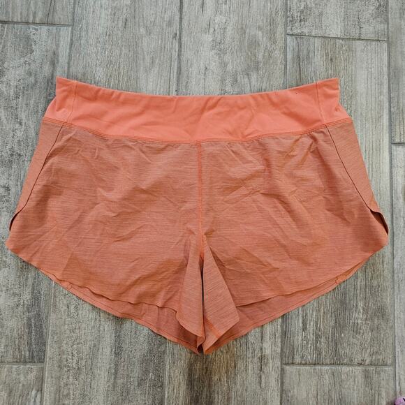 Athleta Run With It Textured 3.5″ Short Women’s XL Space Dye Orange Haze - Picture 2 of 9